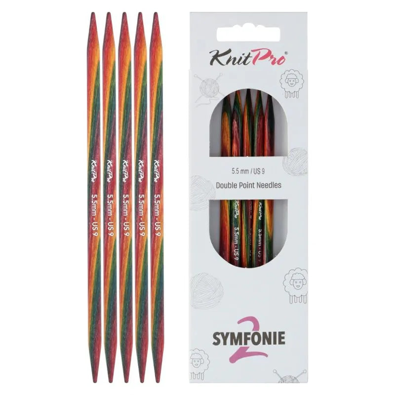 KnitPro Symfonie 2 double pointed knitting needles, 5.50 mm