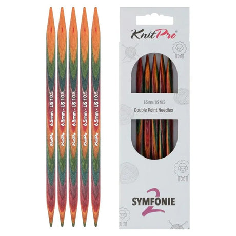 KnitPro Symfonie 2 double pointed knitting needles, 6.50 mm