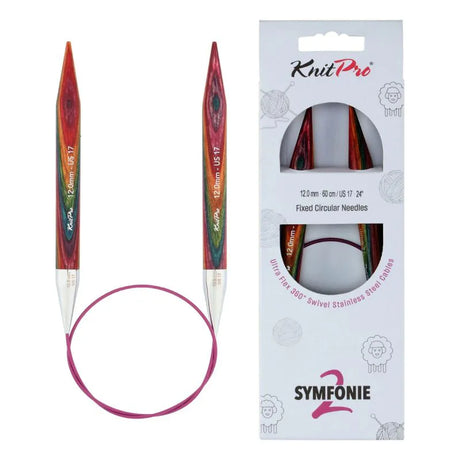KnitPro Symfonie 2 fixed circular knitting needles, 12.00 mm