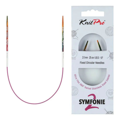 KnitPro Symfonie 2 fixed circular knitting needles, 25 cm, 2.00 mm