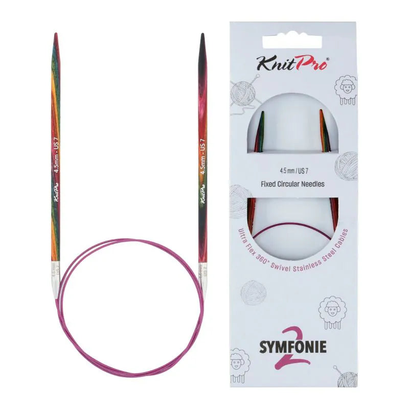 KnitPro Symfonie 2 fixed circular knitting needles, 4.50 mm
