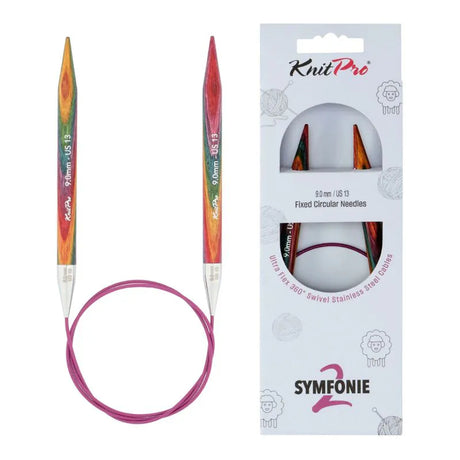 KnitPro Symfonie 2 fixed circular knitting needles, 9.00 mm