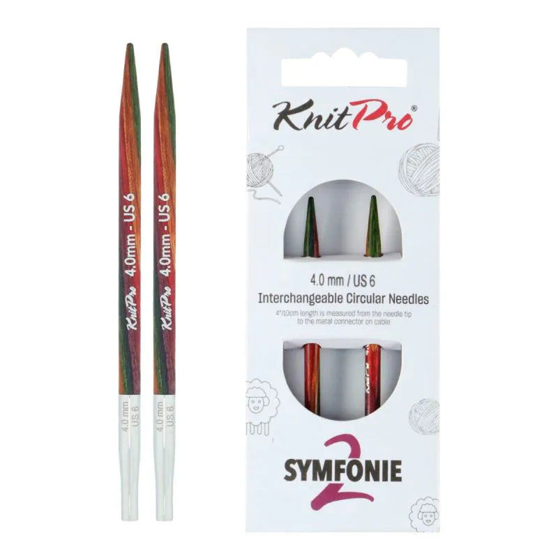 KnitPro Symfonie 2 interchangeable circular knitting needle tips, 4.00 mm