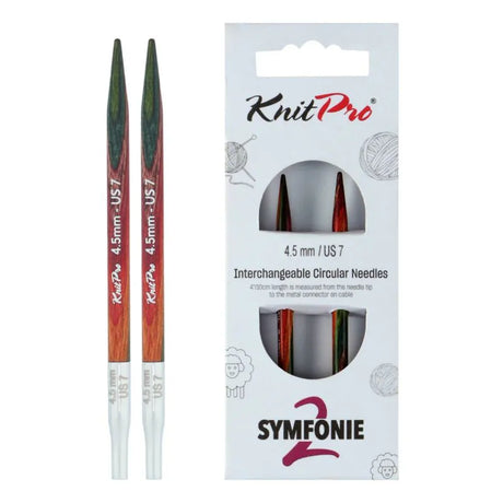 KnitPro Symfonie 2 interchangeable circular knitting needle tips, 4.50 mm