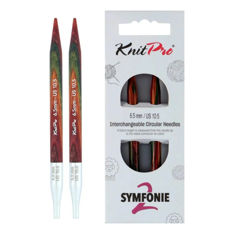 KnitPro Symfonie 2 interchangeable circular knitting needle tips, 6.50 mm