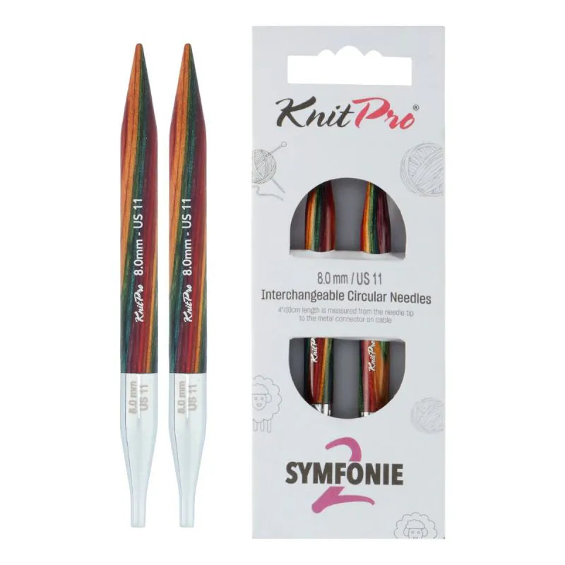 KnitPro Symfonie 2 interchangeable circular knitting needle tips, 8.00 mm