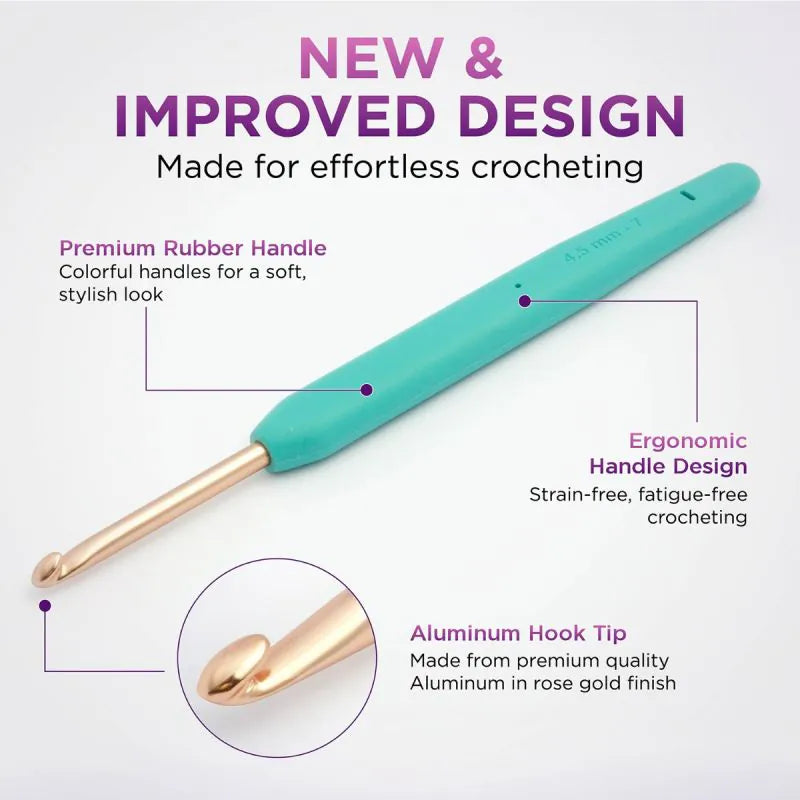 KnitPro VYBE crochet hooks designed for smooth snag-free yarn glide