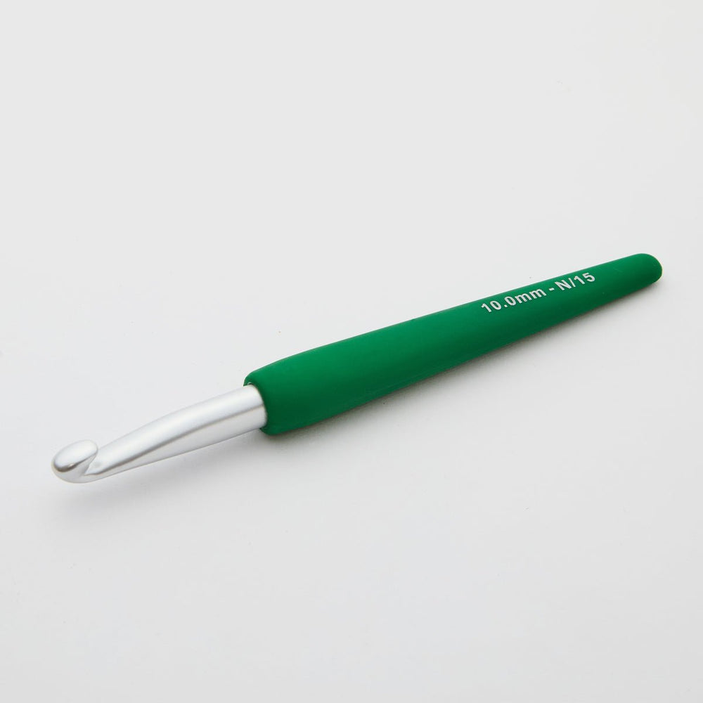 KnitPro Waves Aluminium Crochet Hooks with colorful soft feel handle - Single Ended - Leo Hobby