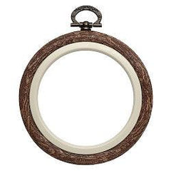 Nurge Flexi Embroidery Hoop ROUND, zaključna barva Woodgrain