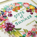 Berry Fresh Gifts of Summer' cross stitch kit by Charivna Mit