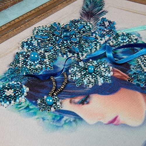 Charivna Mit 'Winter' Beadwork kit, featuring a winter-themed design with a girl, aimed at intermediate-level embroiderers.